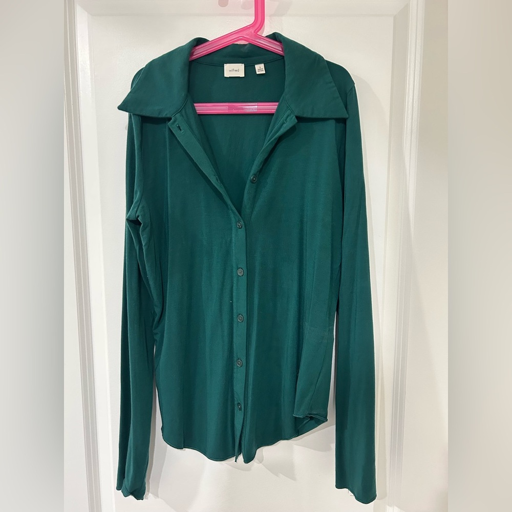 Teal/dark green Button-Up Shirt by Aritzia Size Small